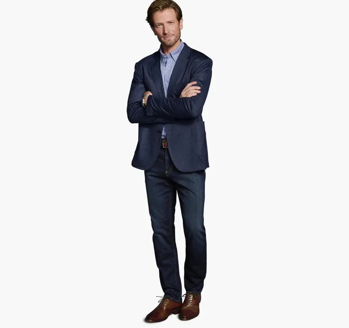 Men Xc Flex Knit Blazer Navy Micro Houndstooth JohnstonandMurphy Blazers Men Xc Flex Knit Blazer Navy Micro Houndstooth JohnstonandMurphy Blazers