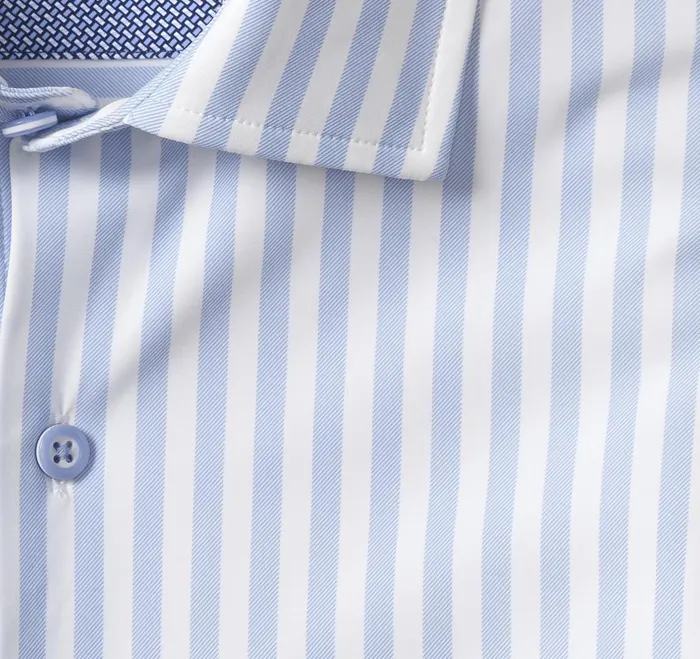 Men Xc4 LongSleeve Print Knit Shirt Bluewhite Stripe JohnstonandMurphy Shirts Men Xc4 LongSleeve Print Knit Shirt Bluewhite Stripe JohnstonandMurphy Shirts
