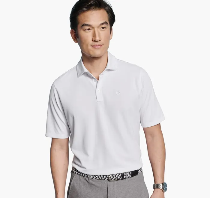 Men Xc4 Performance Solid Polo Cool Degree White JohnstonandMurphy Polos and Tees Men Xc4 Performance Solid Polo Cool Degree White JohnstonandMurphy Polos and Tees