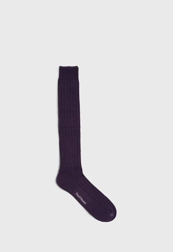 Mens Paulstuart Cashmere Ribbed Sock Beige Socks
