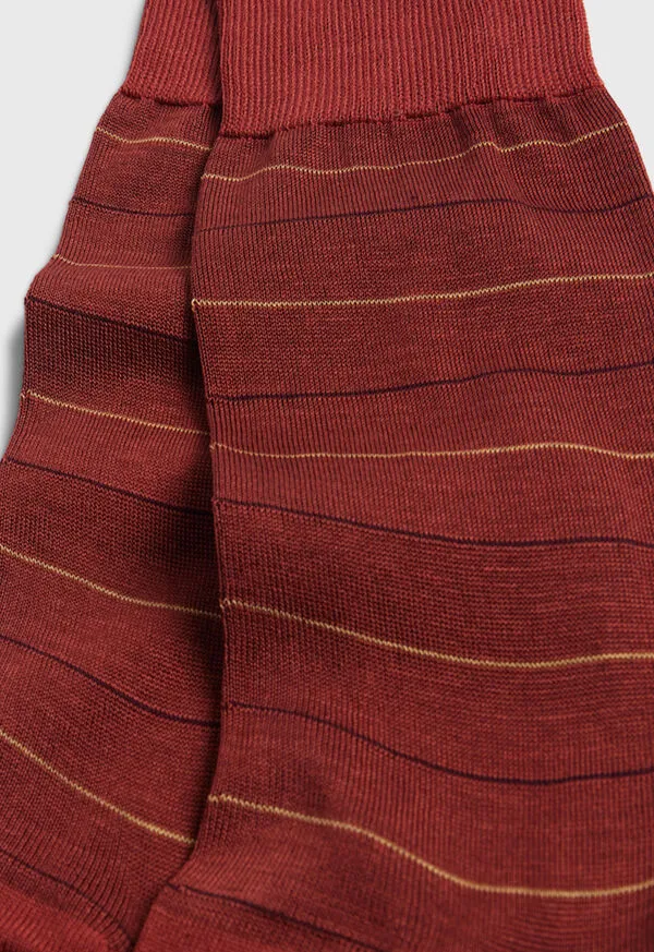 Mens Paulstuart Cotton Horizontal Stripe Sock Black Socks Mens Paulstuart Cotton Horizontal Stripe Sock Black Socks