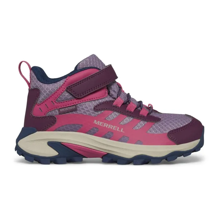 Merrell Boots Kids Big Moab Speed Mid 2 AC Waterproof Berry