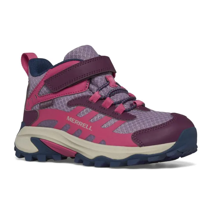Merrell Boots Kids Big Moab Speed Mid 2 AC Waterproof Berry