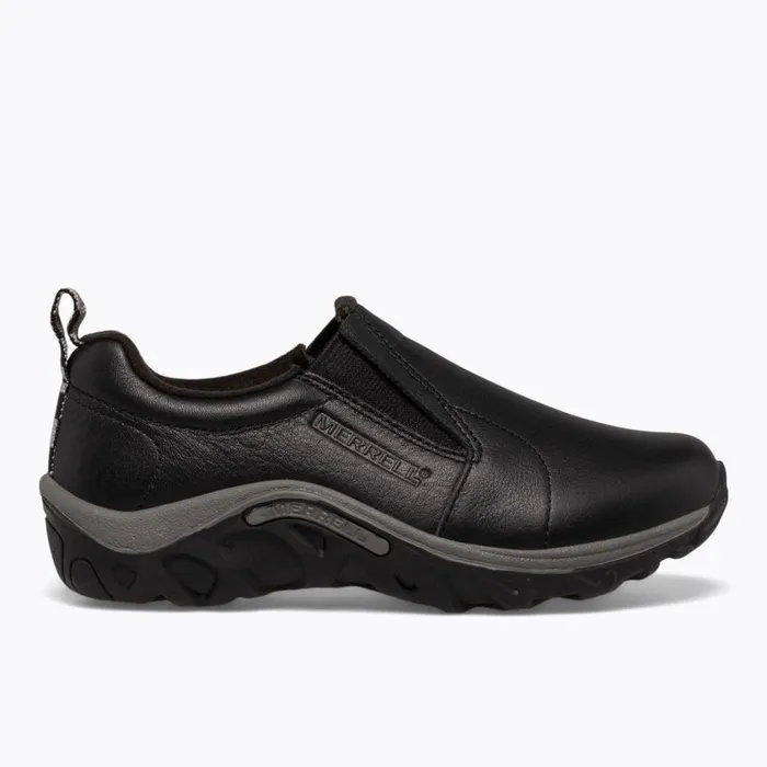 Merrell Easy On Easy Off Kids Big Jungle Moc Leather Black