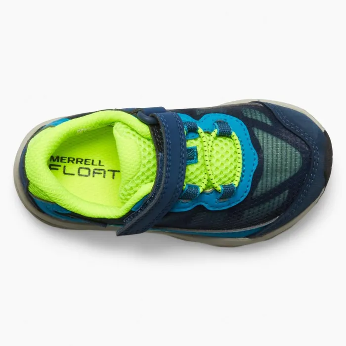 Merrell Easy On Easy Off Kids Little Moab Speed Low AC Jr Waterproof Sneaker Navyhi Viz