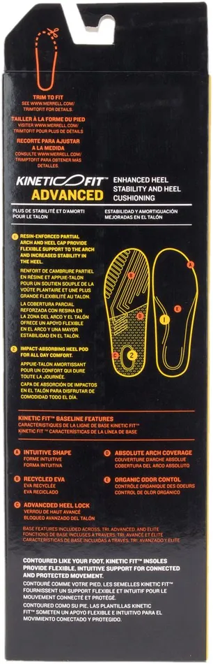 Merrell Shoe Care Women Kinetic Fit Advanced Footbed Wide Width Wool