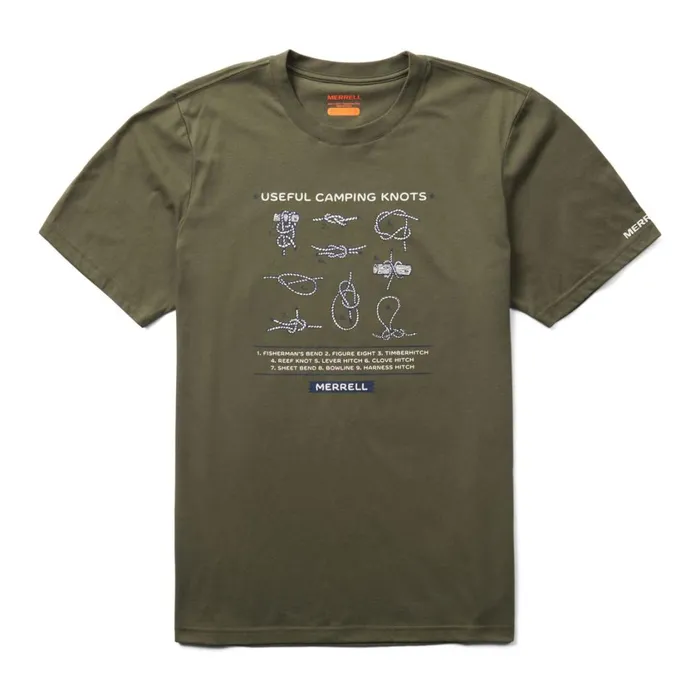 Merrell Tops Men Know Your Knots Short Sleeve Tee Dusty Olive