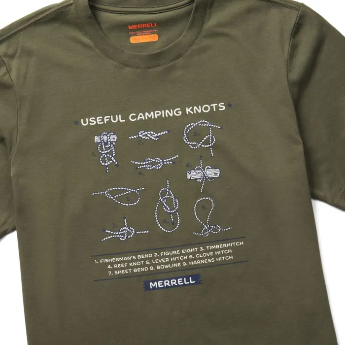 Merrell Tops Men Know Your Knots Short Sleeve Tee Dusty Olive