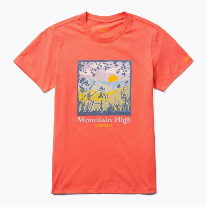 Merrell Tops Women Mountain High Square Tee Cayenne