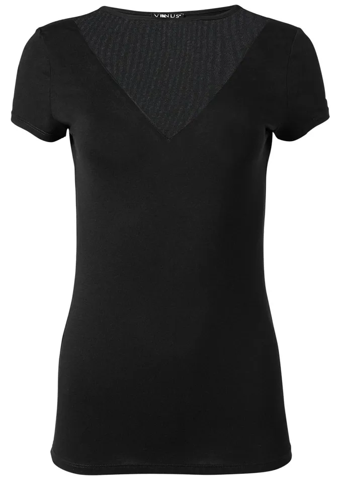 MESH DETAIL TOP Black Women VENUS Night Out Tops