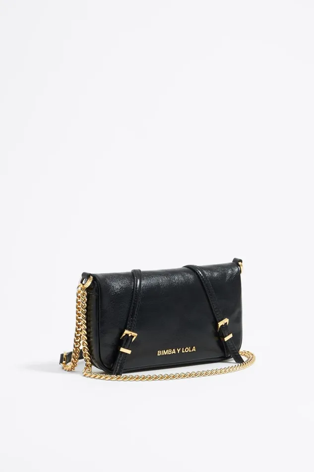 Mini Black Leather Crossbody Bag Black Women Bimba Y Lola Crossbody Bags Mini Black Leather Crossbody Bag Black Women Bimba Y Lola Crossbody Bags