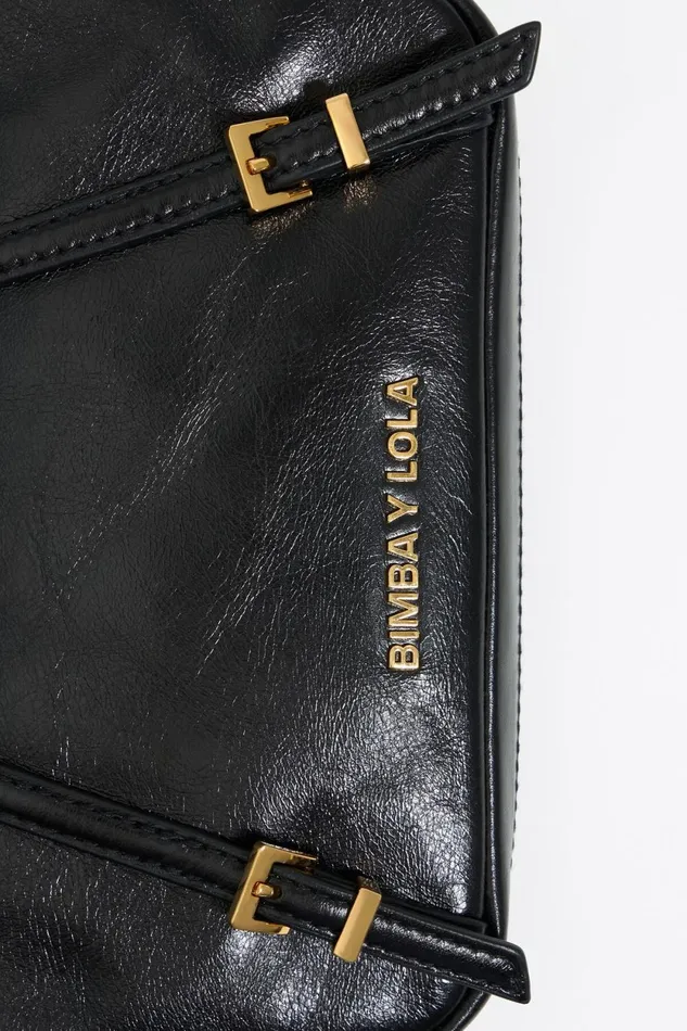 Mini Black Leather Crossbody Bag Black Women Bimba Y Lola Crossbody Bags Mini Black Leather Crossbody Bag Black Women Bimba Y Lola Crossbody Bags