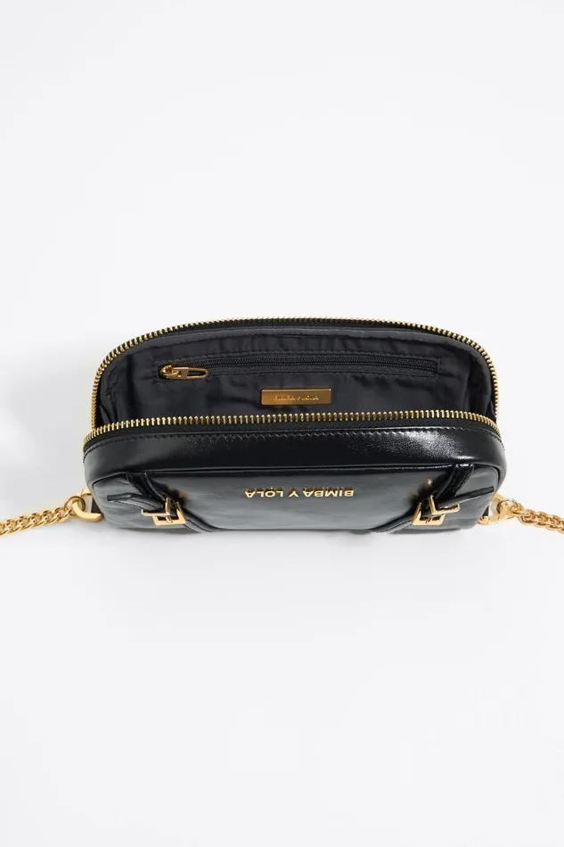 Mini Black Leather Crossbody Bag Black Women Bimba Y Lola Crossbody Bags Mini Black Leather Crossbody Bag Black Women Bimba Y Lola Crossbody Bags