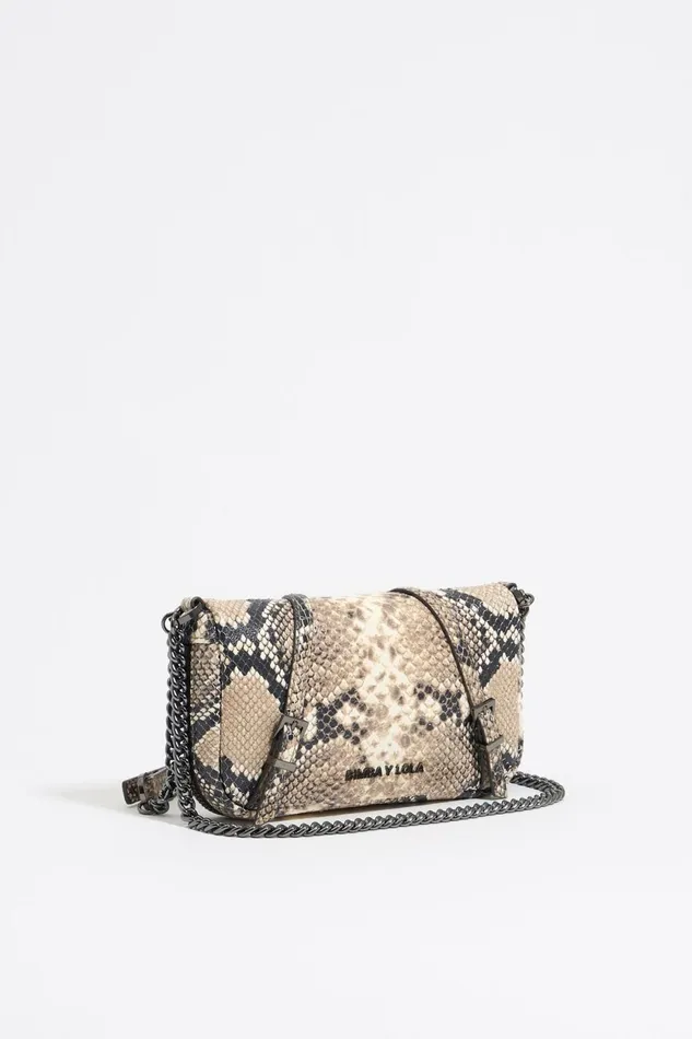 Mini Snakeembossed Leather Crossbody Bag Natural Women Bimba Y Lola Crossbody Bags Mini Snakeembossed Leather Crossbody Bag Natural Women Bimba Y Lola Crossbody Bags