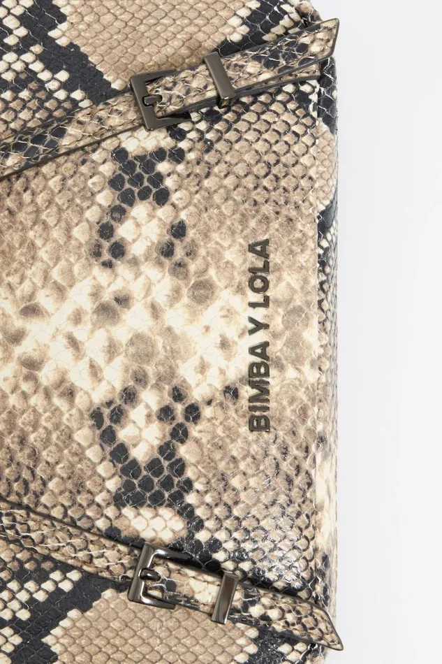 Mini Snakeembossed Leather Crossbody Bag Natural Women Bimba Y Lola Crossbody Bags Mini Snakeembossed Leather Crossbody Bag Natural Women Bimba Y Lola Crossbody Bags