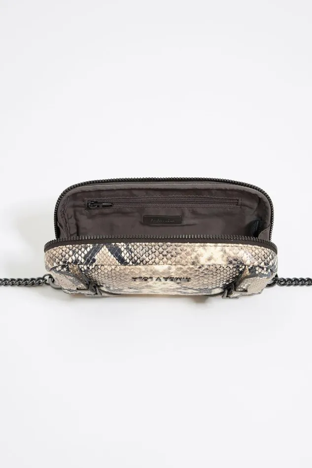 Mini Snakeembossed Leather Crossbody Bag Natural Women Bimba Y Lola Crossbody Bags Mini Snakeembossed Leather Crossbody Bag Natural Women Bimba Y Lola Crossbody Bags