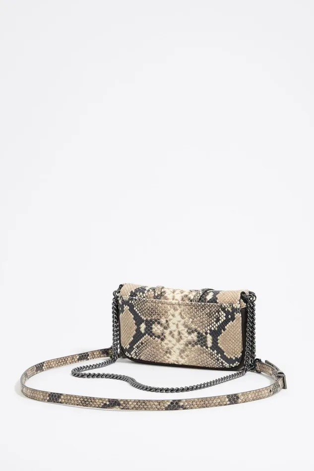 Mini Snakeembossed Leather Crossbody Bag Natural Women Bimba Y Lola Crossbody Bags Mini Snakeembossed Leather Crossbody Bag Natural Women Bimba Y Lola Crossbody Bags