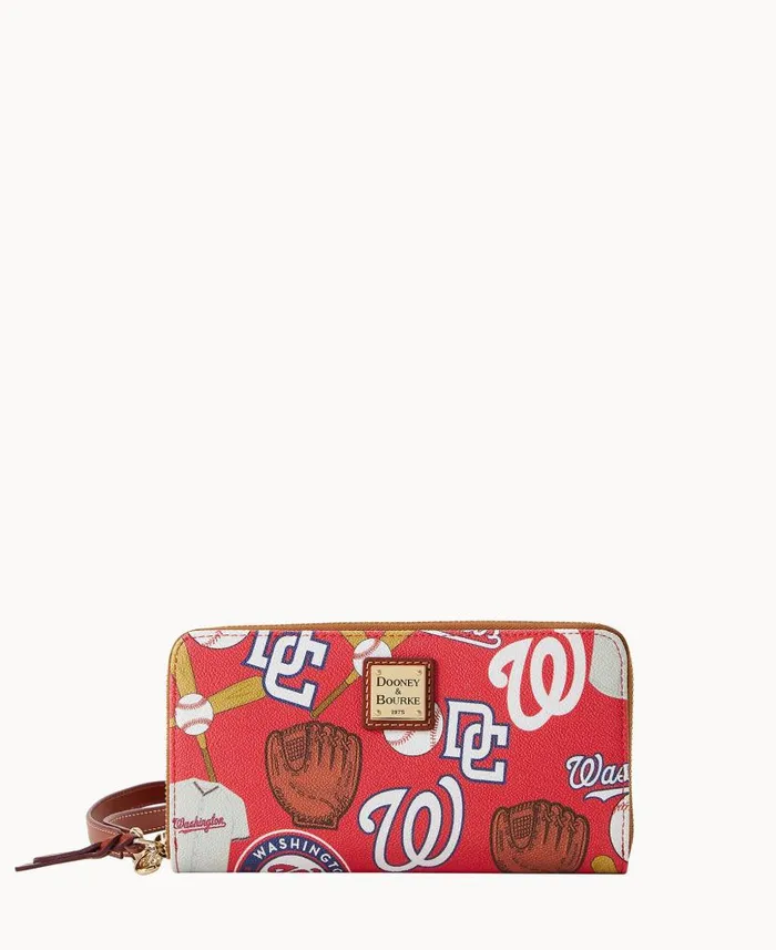MLB Nationals Large Zip Around Wristlet Nationals ManWoman Dooney and Bourke Wallets MLB Nationals Large Zip Around Wristlet Nationals ManWoman Dooney and Bourke Wallets