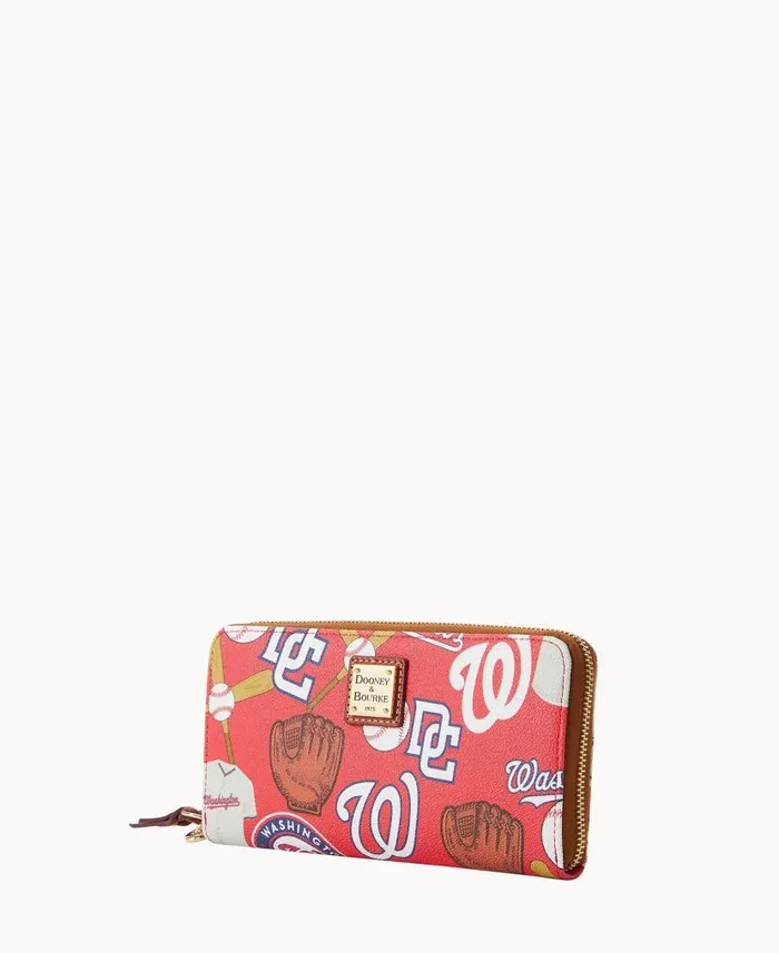MLB Nationals Large Zip Around Wristlet Nationals ManWoman Dooney and Bourke Wallets MLB Nationals Large Zip Around Wristlet Nationals ManWoman Dooney and Bourke Wallets