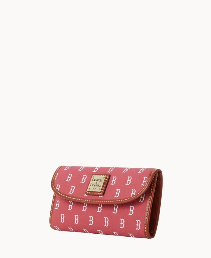 MLB Red Sox Continental Clutch Red Sox ManWoman Dooney and Bourke Wallets MLB Red Sox Continental Clutch Red Sox ManWoman Dooney and Bourke Wallets