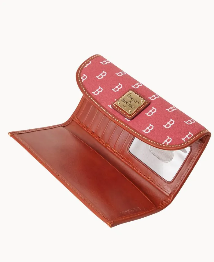 MLB Red Sox Continental Clutch Red Sox ManWoman Dooney and Bourke Wallets MLB Red Sox Continental Clutch Red Sox ManWoman Dooney and Bourke Wallets