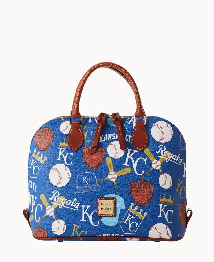 MLB Royals Zip Zip Satchel Royals Woman Dooney and Bourke Satchels