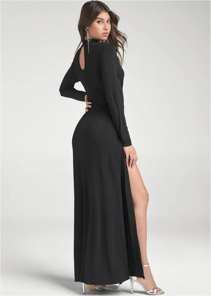 Mockneck Strappy Romper Black Women VENUS Rompers