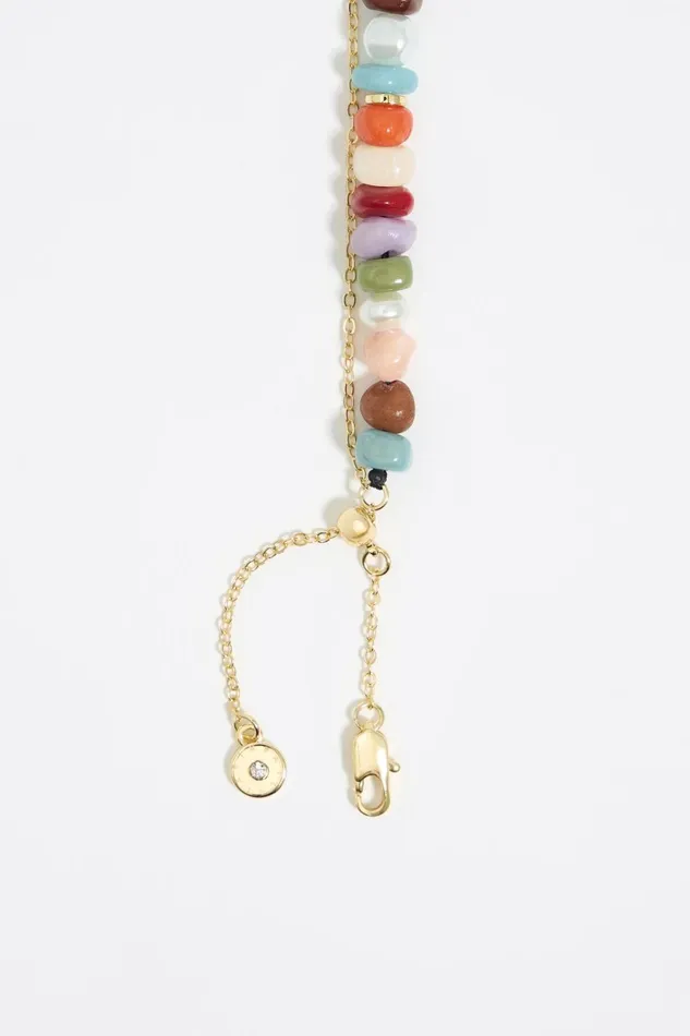 Multicolor Stones Candy Logo Necklace Gold Women Bimba Y Lola Jewelry Multicolor Stones Candy Logo Necklace Gold Women Bimba Y Lola Jewelry