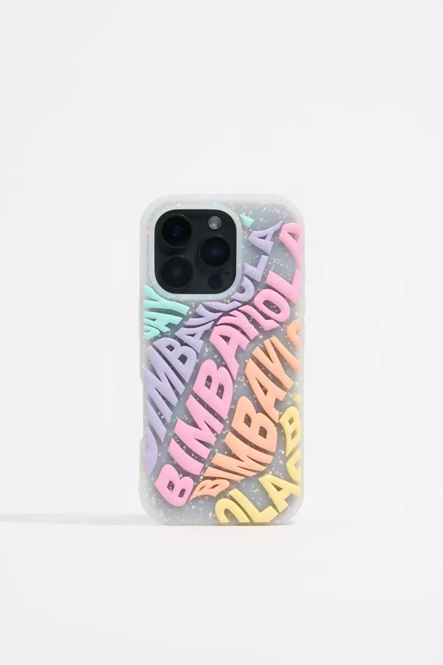 Multicolored Logo Silicone IPhone 16 Pro Case Lilac Women Bimba Y Lola Phone Cases Multicolored Logo Silicone IPhone 16 Pro Case Lilac Women Bimba Y Lola Phone Cases