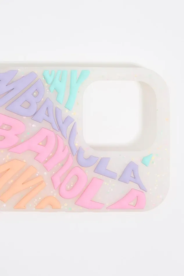 Multicolored Logo Silicone IPhone 16 Pro Case Lilac Women Bimba Y Lola Phone Cases Multicolored Logo Silicone IPhone 16 Pro Case Lilac Women Bimba Y Lola Phone Cases