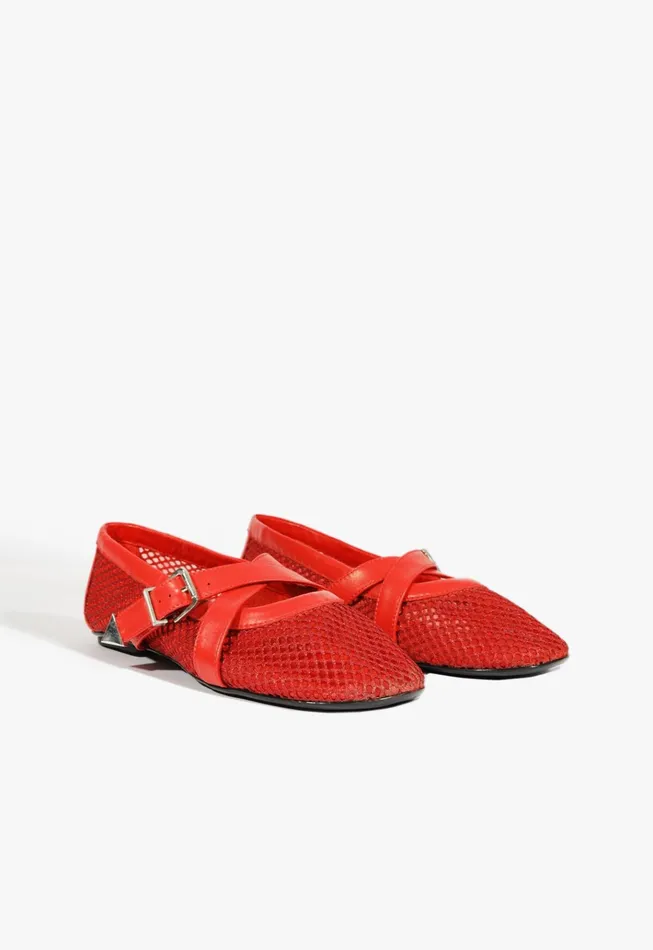 Nadine Ballet Flat Red Women Schutz Shoes Ballerinas