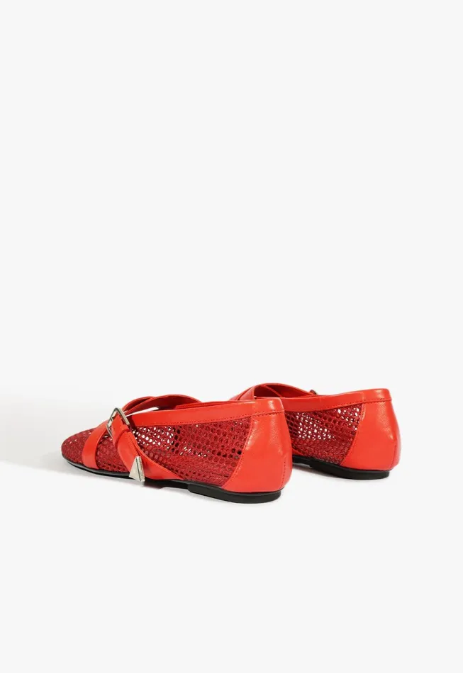 Nadine Ballet Flat Red Women Schutz Shoes Ballerinas
