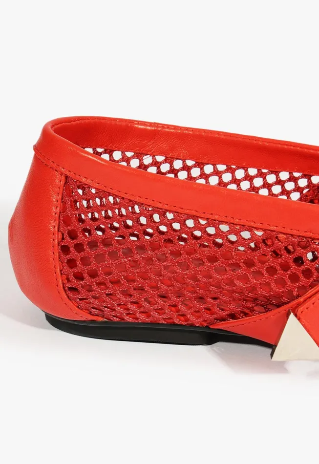 Nadine Ballet Flat Red Women Schutz Shoes Ballerinas