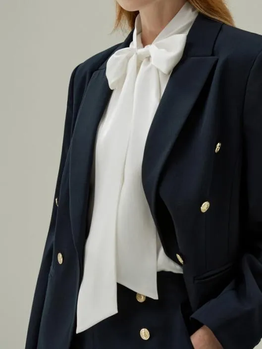 Natural Fabric Bowtie Neck Womens Silk Blouse Women Blouses Lilysilk Shirts
