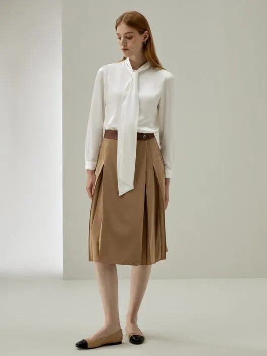 Natural Fabric Bowtie Neck Womens Silk Blouse Women Blouses Lilysilk Shirts