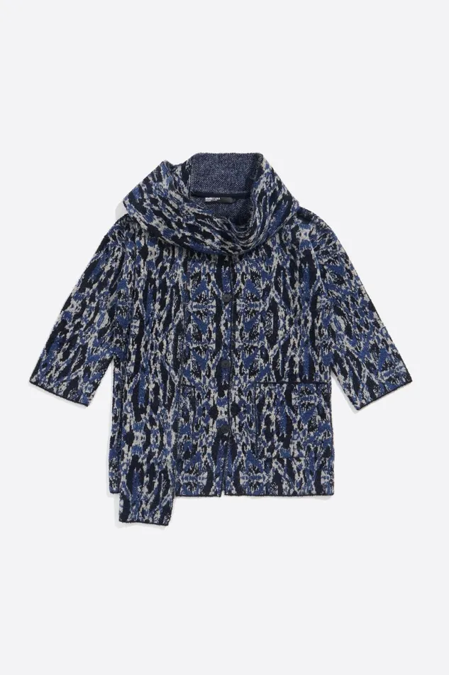 Navy Blue Plumancha Jacquard Jacket Plumancha Navy Women Bimba Y Lola Total Look Navy Blue Plumancha Jacquard Jacket Plumancha Navy Women Bimba Y Lola Total Look