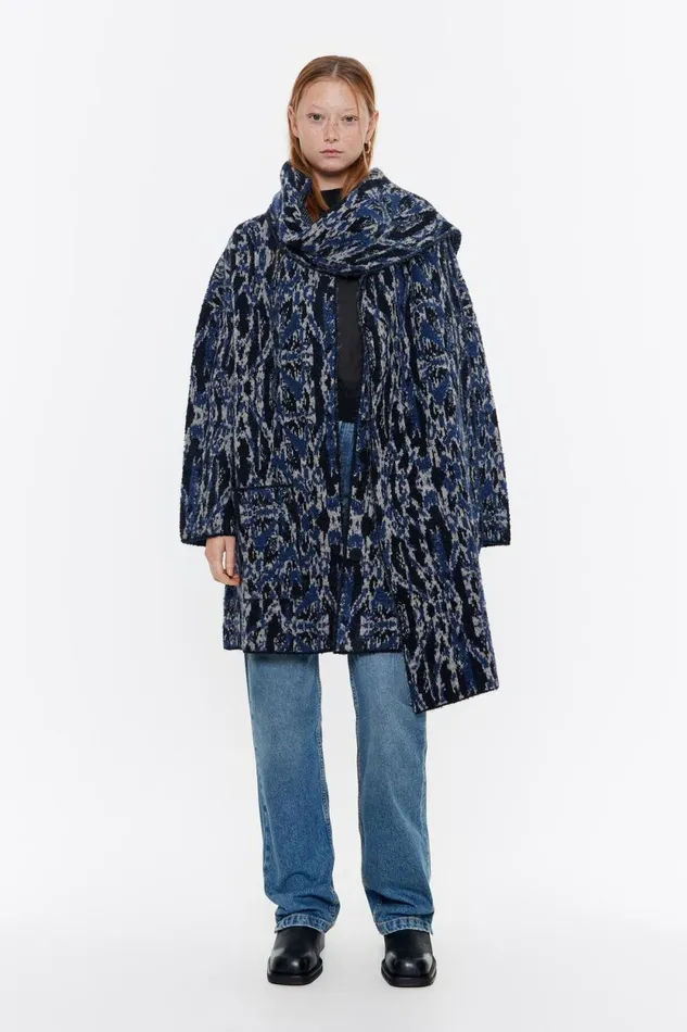 Navy Blue Plumancha Jacquard Jacket Plumancha Navy Women Bimba Y Lola Total Look Navy Blue Plumancha Jacquard Jacket Plumancha Navy Women Bimba Y Lola Total Look