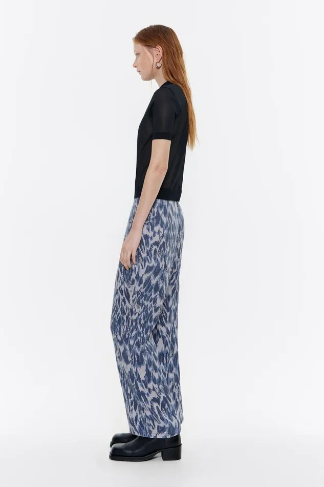 Navy Blue Print Plumancha Fluid Trousers Plumancha Navy Women Bimba Y Lola Trousers Navy Blue Print Plumancha Fluid Trousers Plumancha Navy Women Bimba Y Lola Trousers