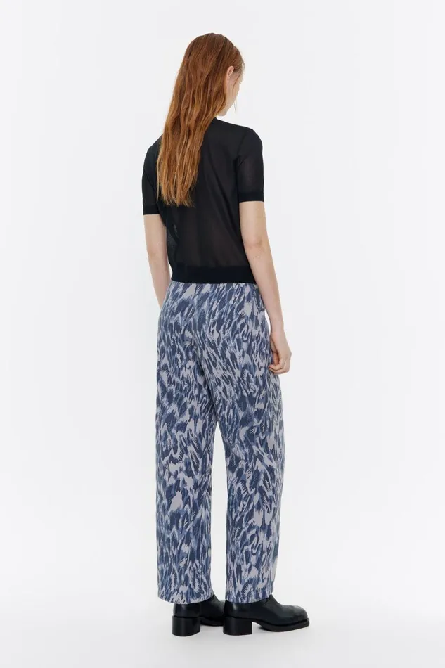 Navy Blue Print Plumancha Fluid Trousers Plumancha Navy Women Bimba Y Lola Trousers Navy Blue Print Plumancha Fluid Trousers Plumancha Navy Women Bimba Y Lola Trousers