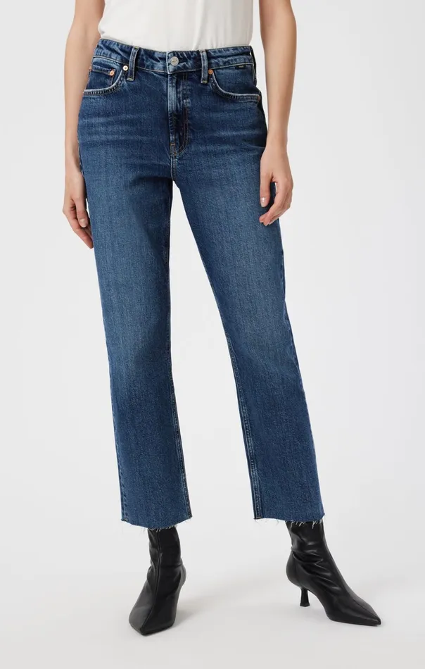 New York Straight Leg In Dark Used Classic Blue Women Mavi Jeans Denim New York Straight Leg In Dark Used Classic Blue Women Mavi Jeans Denim