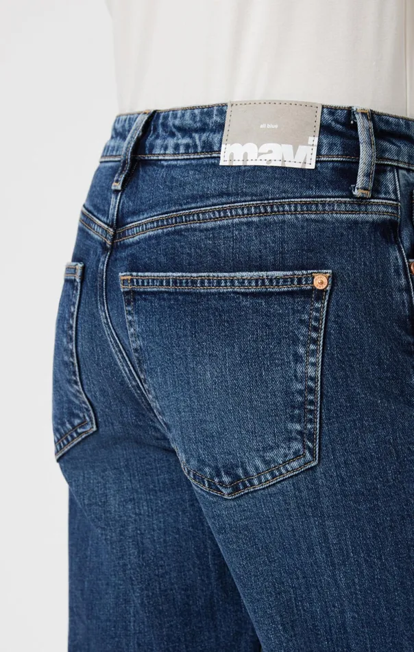 New York Straight Leg In Dark Used Classic Blue Women Mavi Jeans Denim New York Straight Leg In Dark Used Classic Blue Women Mavi Jeans Denim