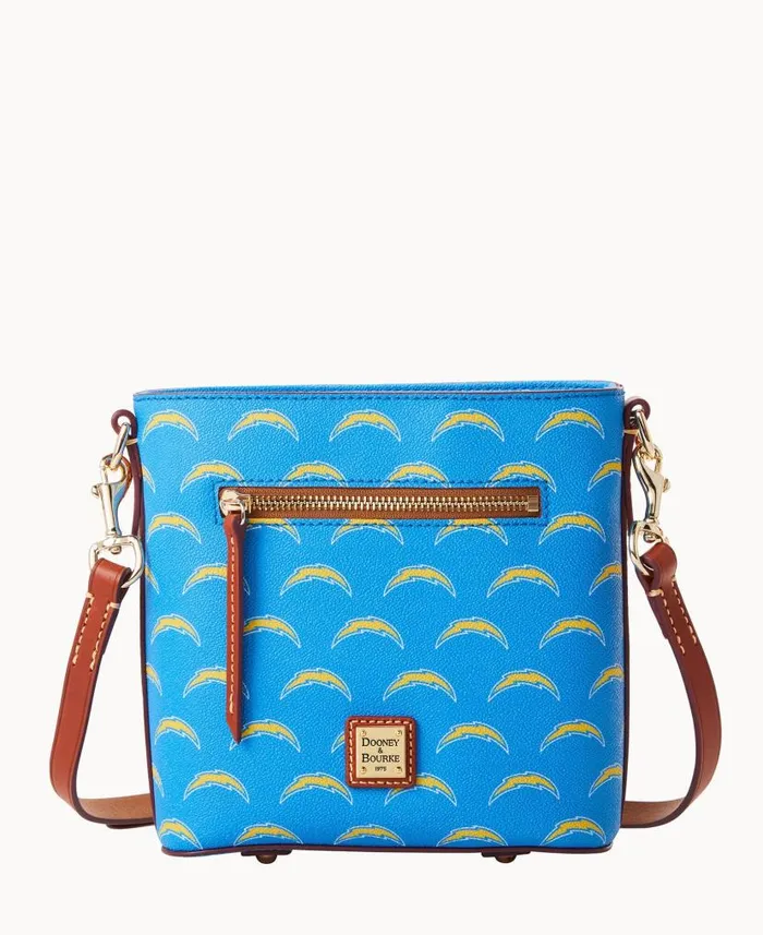 NFL Chargers Small Zip Crossbody Chargers Woman Dooney and Bourke Crossbodies