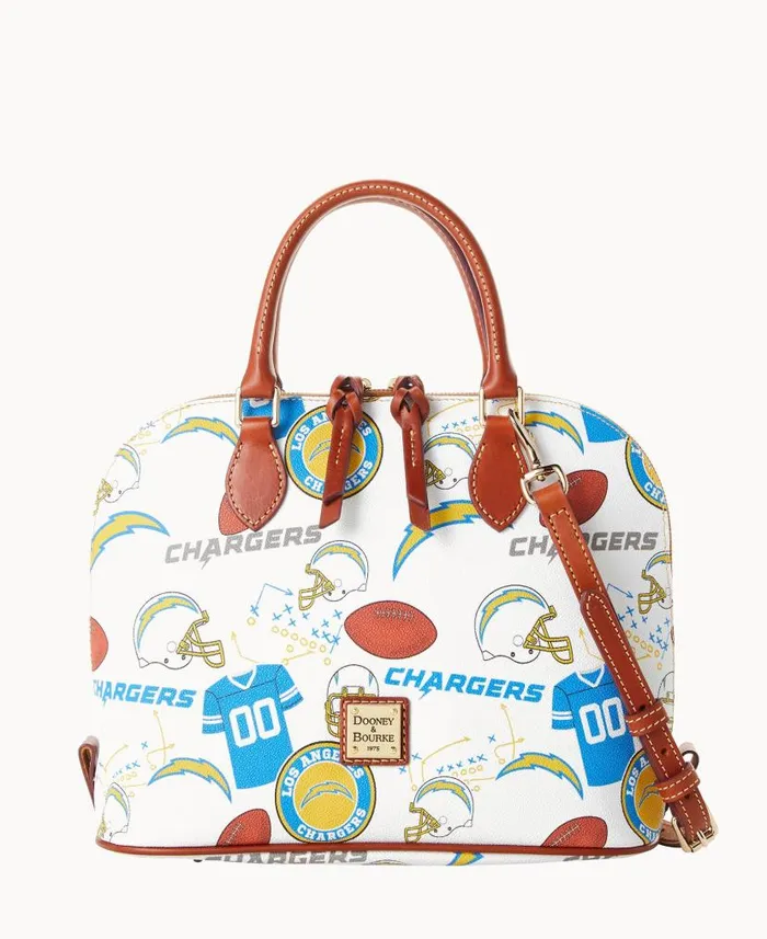 NFL Chargers Zip Zip Satchel Chargers Woman Dooney and Bourke Satchels
