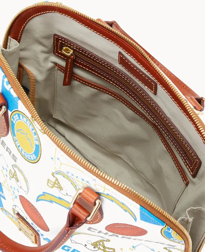 NFL Chargers Zip Zip Satchel Chargers Woman Dooney and Bourke Satchels NFL Chargers Zip Zip Satchel Chargers Woman Dooney and Bourke Satchels