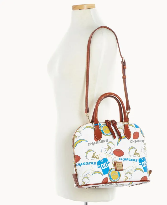 NFL Chargers Zip Zip Satchel Chargers Woman Dooney and Bourke Satchels NFL Chargers Zip Zip Satchel Chargers Woman Dooney and Bourke Satchels