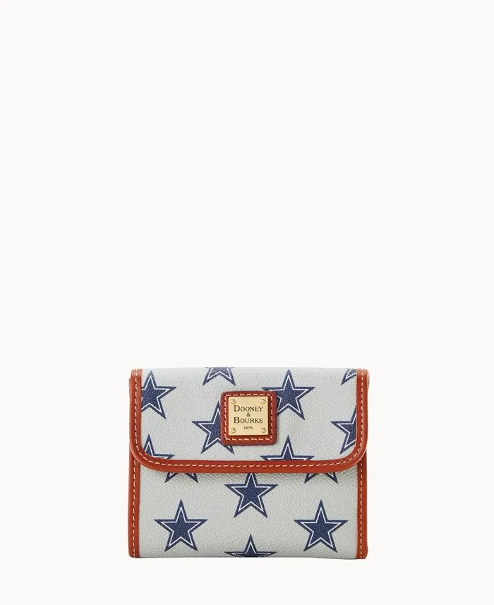 NFL Cowboys Flap Credit Card Wallet Dallas Cowboys ManWoman Dooney and Bourke Wallets NFL Cowboys Flap Credit Card Wallet Dallas Cowboys ManWoman Dooney and Bourke Wallets