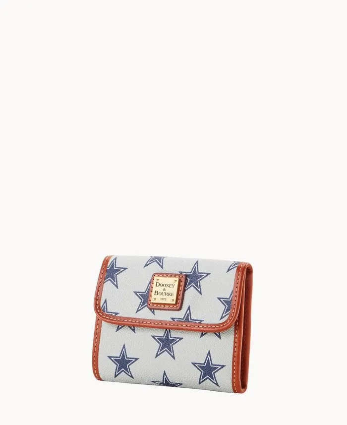 NFL Cowboys Flap Credit Card Wallet Dallas Cowboys ManWoman Dooney and Bourke Wallets NFL Cowboys Flap Credit Card Wallet Dallas Cowboys ManWoman Dooney and Bourke Wallets