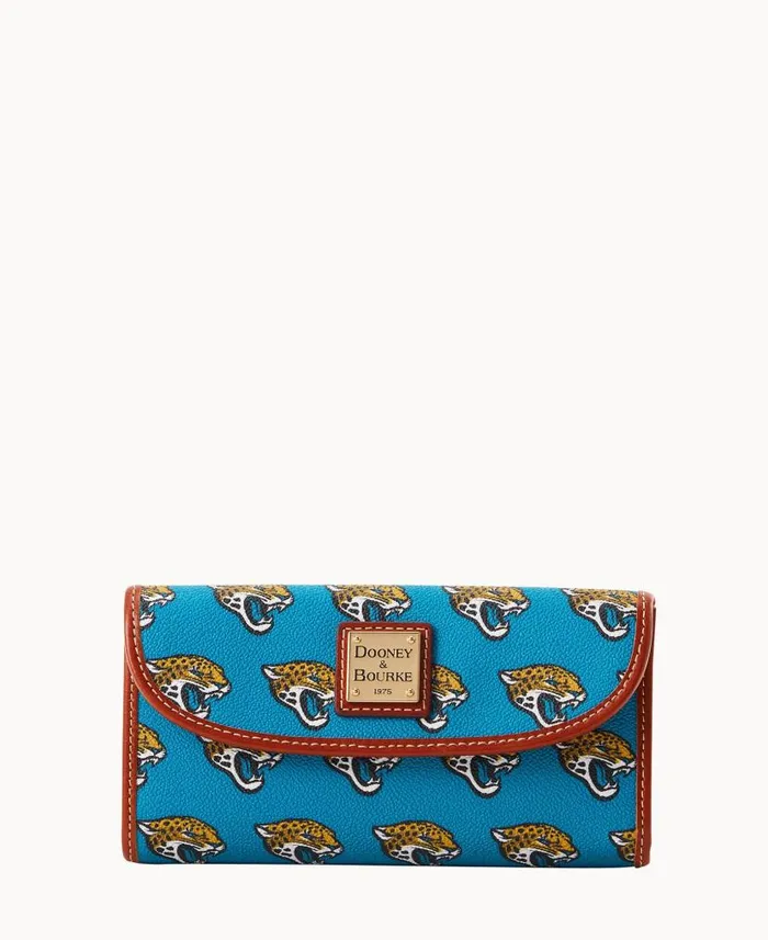 NFL Jaguars Continental Clutch Jaguars ManWoman Dooney and Bourke Wallets