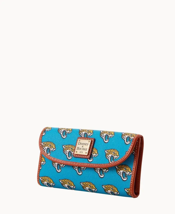 NFL Jaguars Continental Clutch Jaguars ManWoman Dooney and Bourke Wallets NFL Jaguars Continental Clutch Jaguars ManWoman Dooney and Bourke Wallets