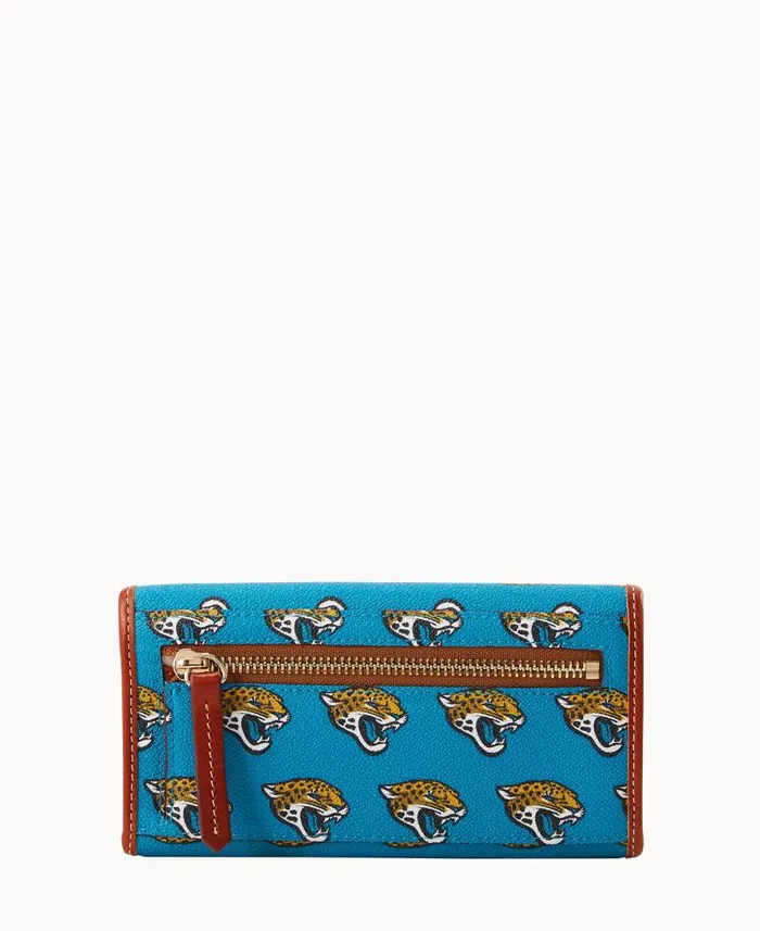 NFL Jaguars Continental Clutch Jaguars ManWoman Dooney and Bourke Wallets NFL Jaguars Continental Clutch Jaguars ManWoman Dooney and Bourke Wallets